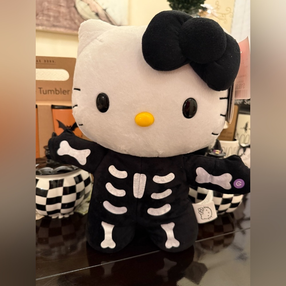 Hello Kitty Skeleton Animated Dancing Plush Halloween Sanrio